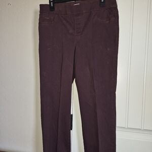Nine West Women's Straight Leg Pants - Deep Plum